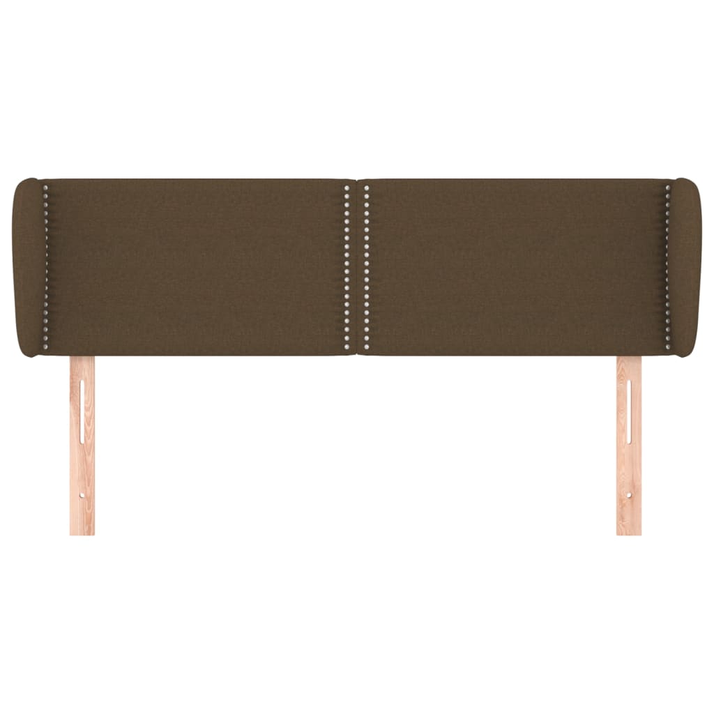 Kopfteil mit Ohren Dunkelbraun 147x23x78/88 cm Stoff